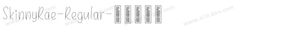 SkinnyRae-Regular字体转换