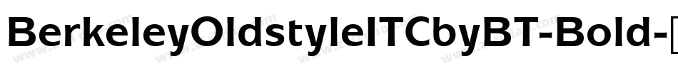 BerkeleyOldstyleITCbyBT-Bold字体转换