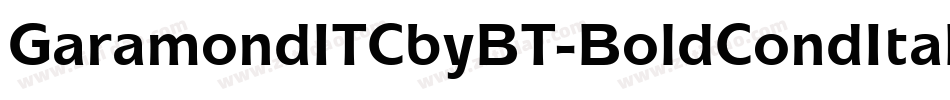 GaramondITCbyBT-BoldCondItalic字体转换