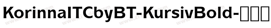 KorinnaITCbyBT-KursivBold字体转换