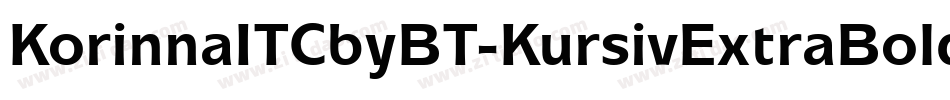 KorinnaITCbyBT-KursivExtraBold字体转换