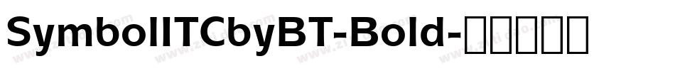 SymbolITCbyBT-Bold字体转换