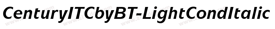 CenturyITCbyBT-LightCondItalic字体转换