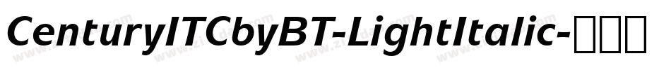 CenturyITCbyBT-LightItalic字体转换