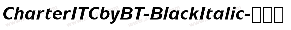 CharterITCbyBT-BlackItalic字体转换