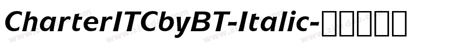 CharterITCbyBT-Italic字体转换