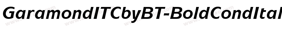 GaramondITCbyBT-BoldCondItalic字体转换