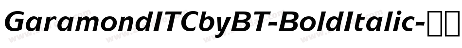 GaramondITCbyBT-BoldItalic字体转换