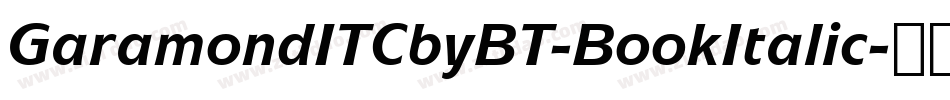 GaramondITCbyBT-BookItalic字体转换