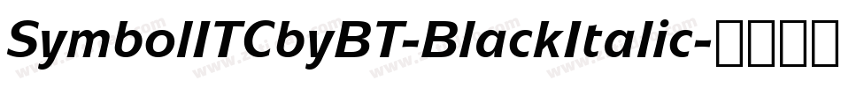 SymbolITCbyBT-BlackItalic字体转换