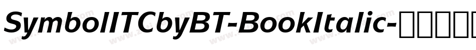 SymbolITCbyBT-BookItalic字体转换