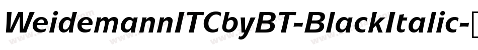 WeidemannITCbyBT-BlackItalic字体转换