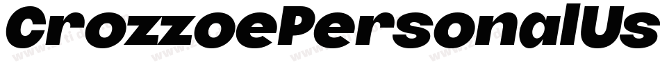 CrozzoePersonalUseRegular-Kjr7字体转换