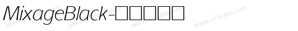 MixageBlack字体转换