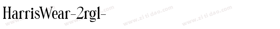 HarrisWear-2rgl字体转换