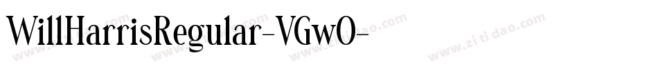 WillHarrisRegular-VGw0字体转换