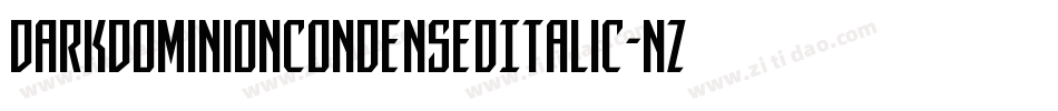 DarkDominionCondensedItalic-nzA4字体转换