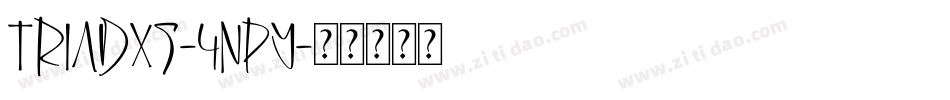 TriadXs-4npY字体转换