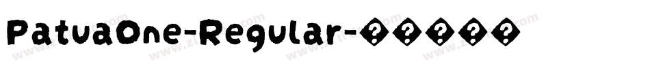 PatuaOne-Regular字体转换