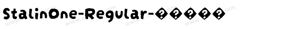 StalinOne-Regular字体转换