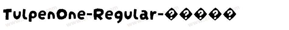 TulpenOne-Regular字体转换