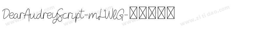 DearAudreyScript-mLWlG字体转换