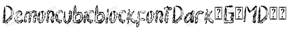 DemoncubicblockfontDark-G3MD字体转换