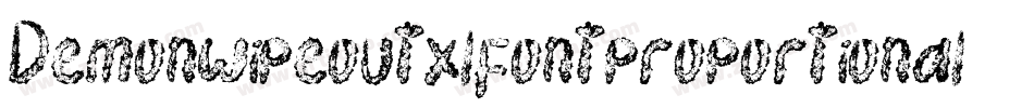 Demonwipeoutxlfontproportional-7OqP字体转换