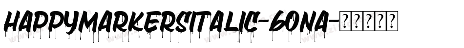 HappyMarkersItalic-60nA字体转换