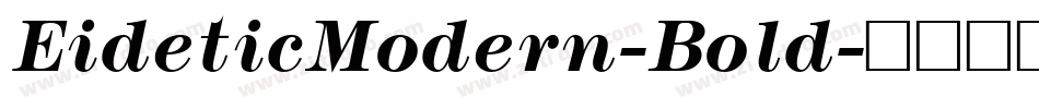 EideticModern-Bold字体转换