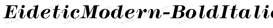 EideticModern-BoldItalic字体转换