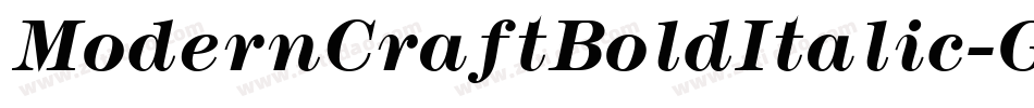 ModernCraftBoldItalic-Gj8O字体转换