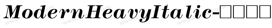 ModernHeavyItalic字体转换