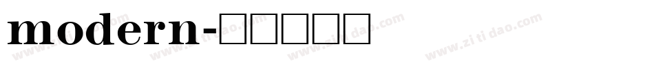 modern字体转换