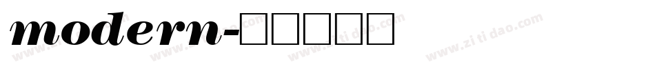 modern字体转换