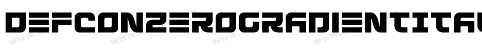 DefconZeroGradientItalic-pXdv字体转换