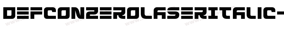 DefconZeroLaserItalic-JLPo字体转换