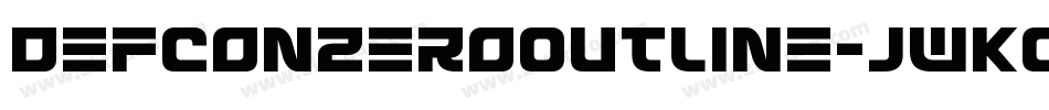 DefconZeroOutline-jwKO字体转换