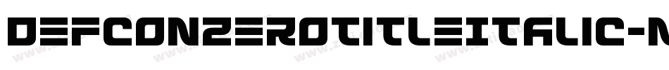 DefconZeroTitleItalic-nP7V字体转换