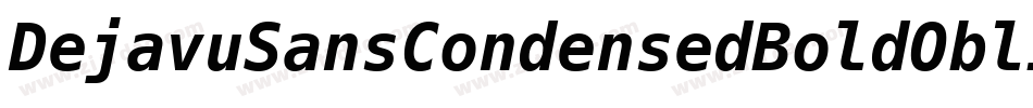 DejavuSansCondensedBoldOblique-7Xxw字体转换