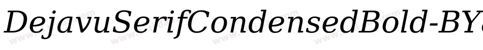 DejavuSerifCondensedBold-BY8G字体转换