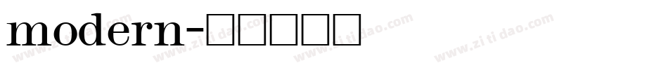 modern字体转换