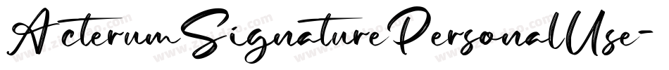 ActerumSignaturePersonalUse字体转换