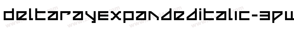 DeltaRayExpandedItalic-3PW3字体转换