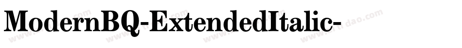 ModernBQ-ExtendedItalic字体转换
