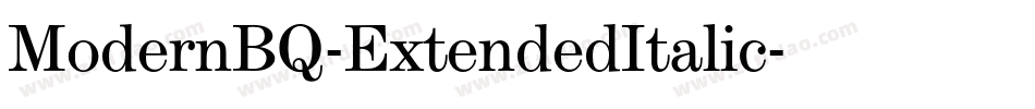 ModernBQ-ExtendedItalic字体转换