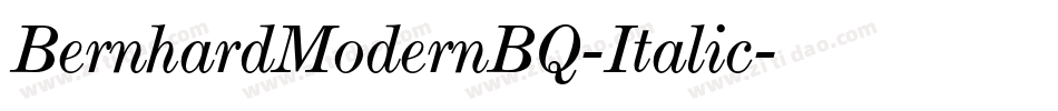 BernhardModernBQ-Italic字体转换