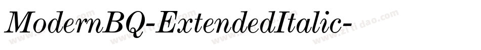 ModernBQ-ExtendedItalic字体转换