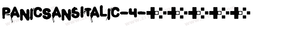 PanicSansItalic-4字体转换