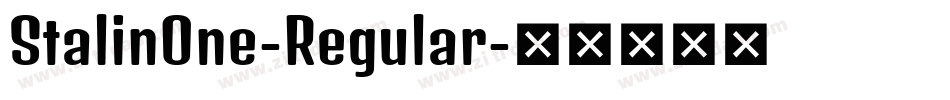 StalinOne-Regular字体转换